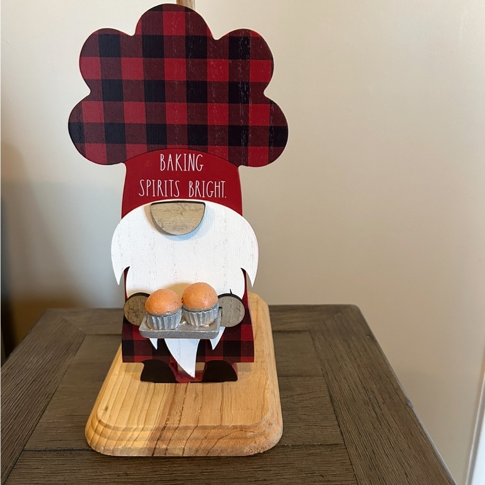 Plaid Chef Gnome Kitchen Decor